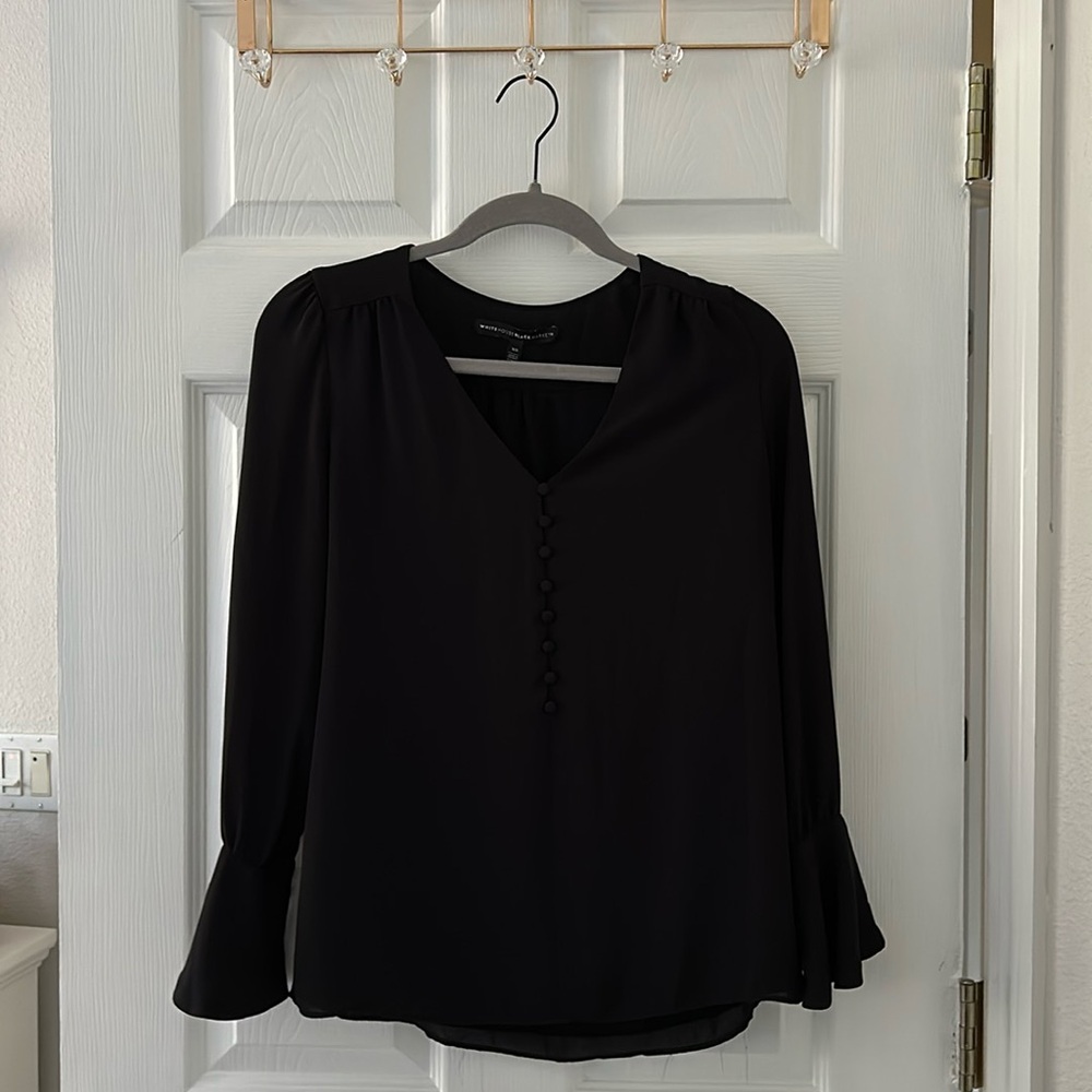 Black silk work blouse!